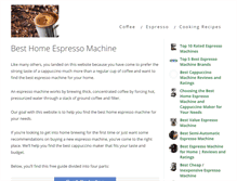 Tablet Screenshot of bestespressomachineguide.com